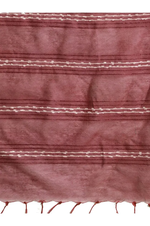 Redwood_Red_women's_Kota_Art_Silk_Bhagalpuri_Saree_With_Blouse_Piece