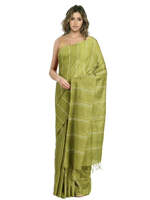 Apple_Green_Bhagalpuri_women's_Kota_Art_Silk_Saree_With_Blouse_Piece
