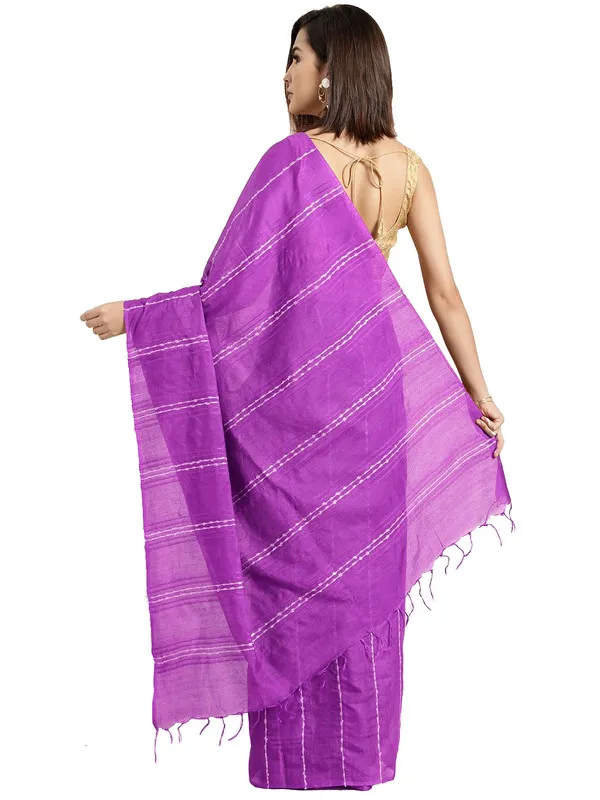 Electric_Purple_Bhagalpuri_women's_Kota_Art_Silk_Saree_With_Blouse_Piece