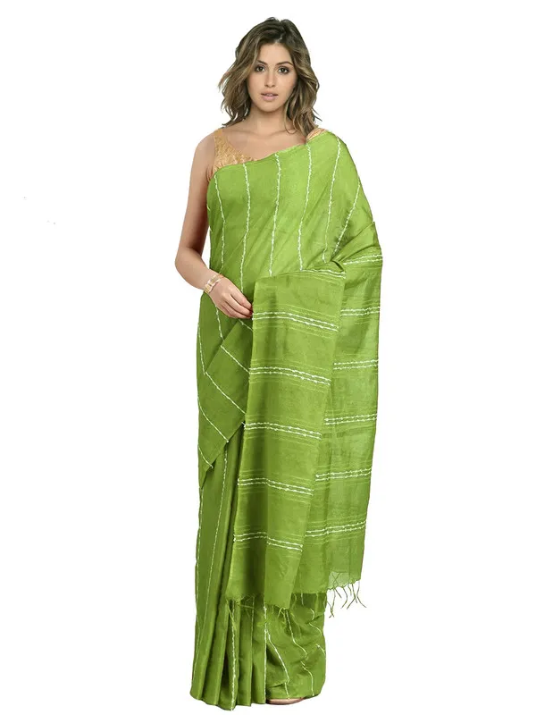 Green_Bhagalpuri_women's_Kota_Art_Silk_Saree_With_Blouse_Piece