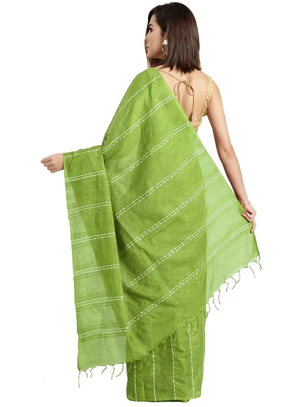 Green_Bhagalpuri_women's_Kota_Art_Silk_Saree_With_Blouse_Piece