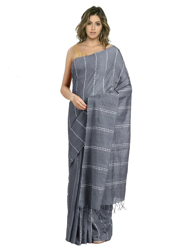 Grey_Bhagalpuri_women's_Kota_Art_Silk_Saree_With_Blouse_Piece