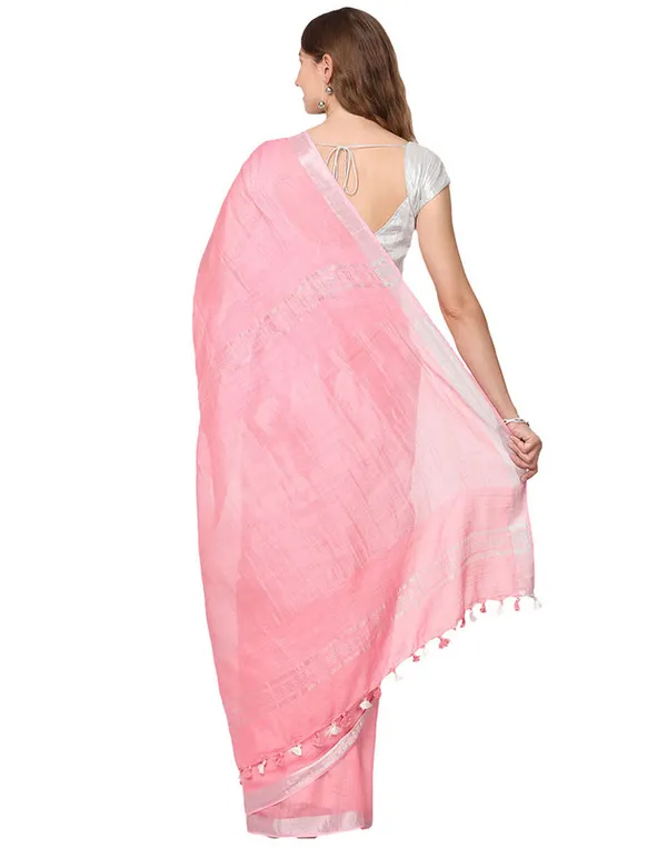 Bronze_Brown_women's_Cotton_Slub_Saree_With_Blouse_Piece