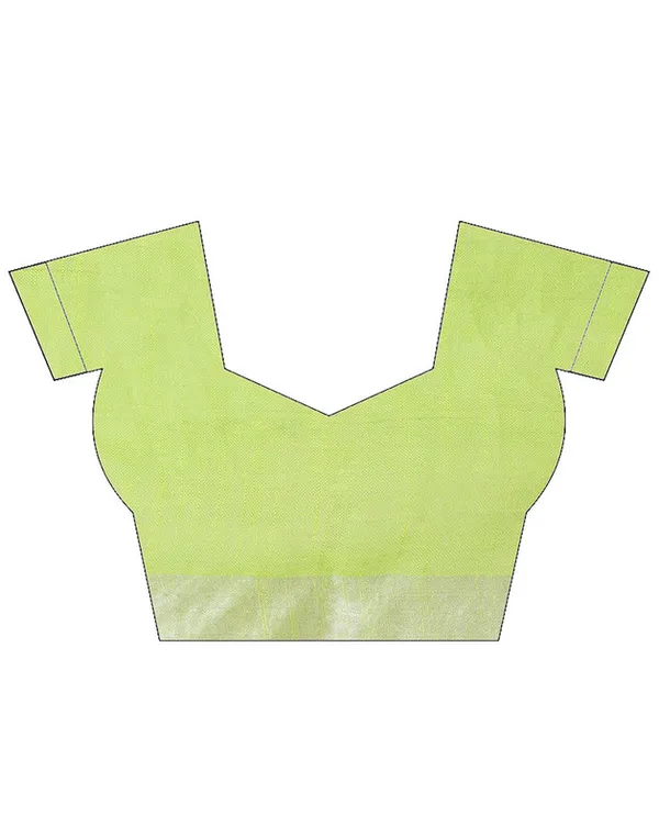 Green_women's_Cotton_Slub_Saree_With_Blouse_Piece