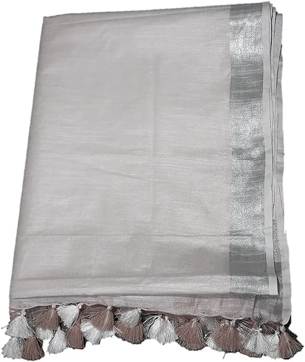 Beaver_Brown_women's_Bhagalpuri_Linen-Slub_Blend_Two_Dye_Saree_With_Blouse_Piece