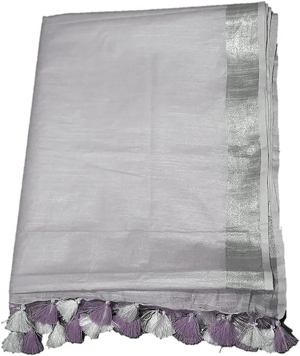 Bhagalpuri_Linen-Slub_Blend_Two_Dye_Saree_With_Blouse_Piece