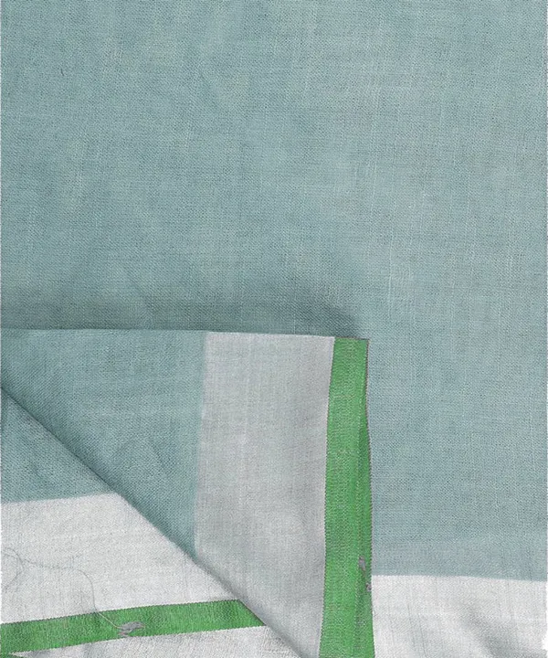 Handloom_Bhagalpuri_Linen-Cotton_Saree_With_Contrast_Blouse_Piece