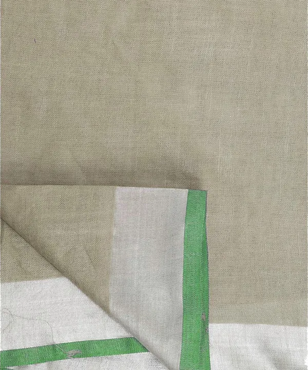 Sage_Green_women's_Handloom_Bhagalpuri_Linen-Cotton_Saree_With_Contrast_Blouse_Piece