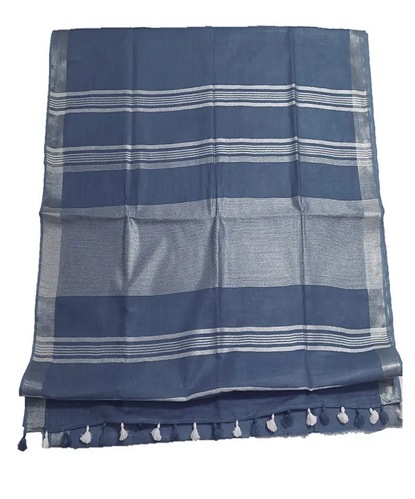 Bhagalpuri_Linen_Cotton_Blend_Saree_With_Blouse_Piece