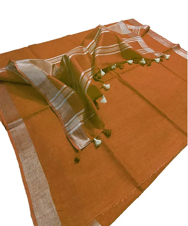 Bhagalpuri_Linen_Saree_With_Blouse_Piece