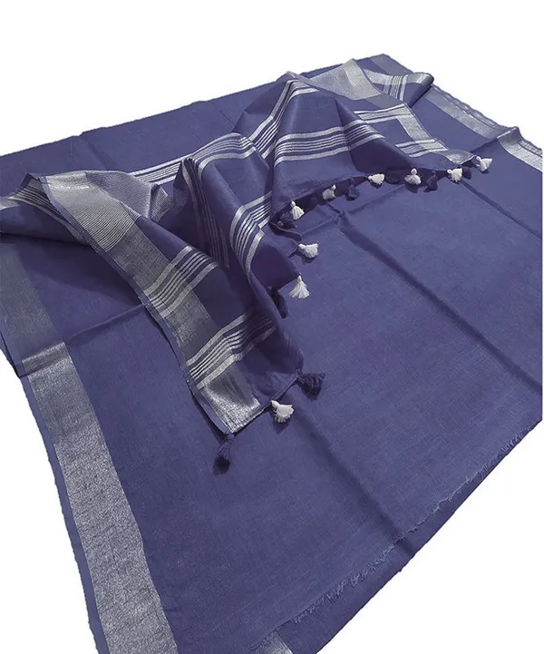 Ultra_Violet_women's_Bhagalpuri_Linen_Saree_With_Blouse_Piece