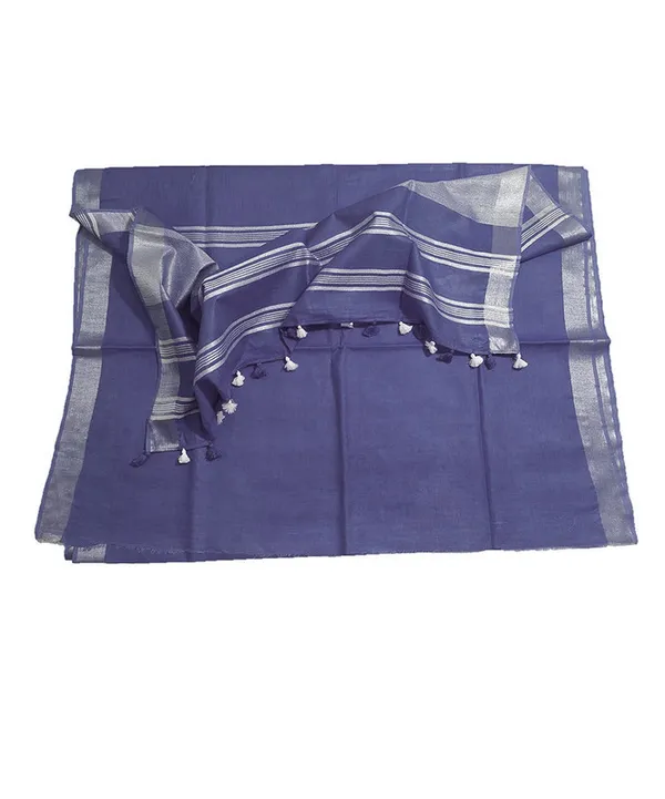 Ultra_Violet_women's_Bhagalpuri_Linen_Saree_With_Blouse_Piece