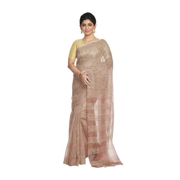 Bhagalpuri_Kota_Doria_Silk_Semi_Transparent_Saree_With_Unstiched_Blouse_Piece