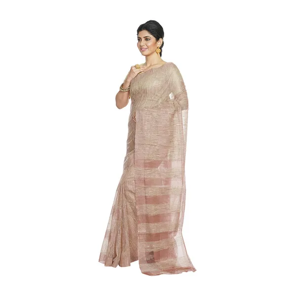 Bhagalpuri_Kota_Doria_Silk_Semi_Transparent_Saree_With_Unstiched_Blouse_Piece