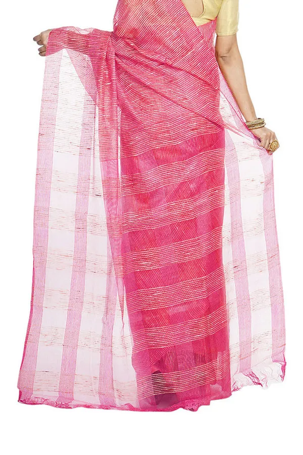Bhagalpuri_Kota_Doria_Silk_Semi_Transparent_Saree_With_Unstiched_Blouse_Piece