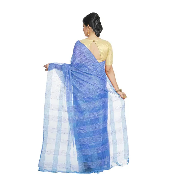 Bhagalpuri_Kota_Doria_Silk_Semi_Transparent_Saree_With_Unstiched_Blouse_Piece