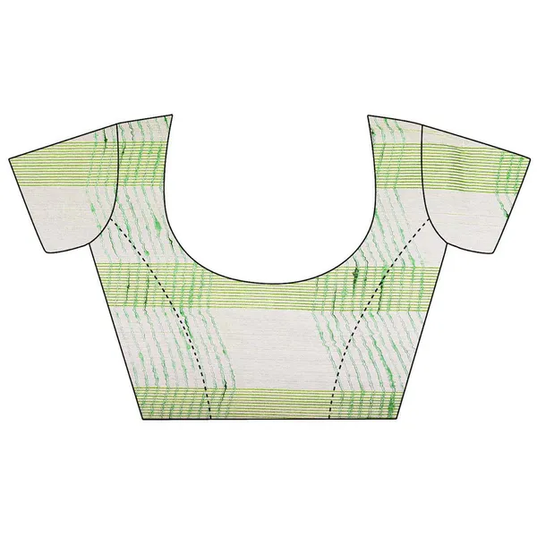 Screamin_Green_women's_Bhagalpuri_Kota_Doria_Silk_Semi_Transparent_Saree_With_Unstiched_Blouse_Piece