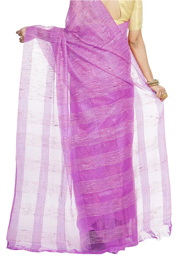 Bhagalpuri_Kota_Doria_Silk_Semi_Transparent_Saree_With_Unstiched_Blouse_Piece