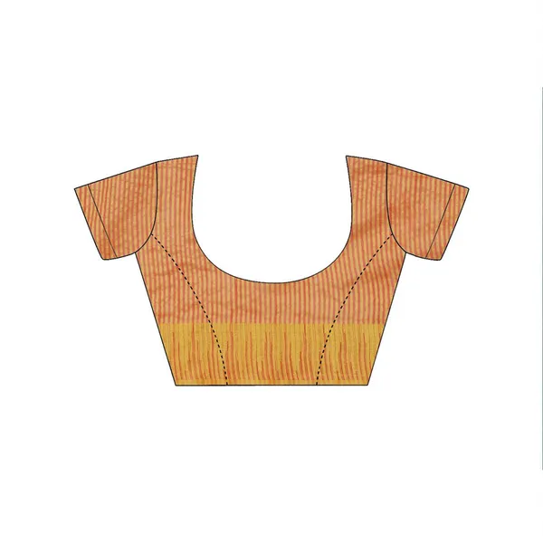Bhagalpuri_Handloom_Kota_Silk_Temple_Border_Saree_And_Variation_Of_Colors_With_Striped_Blouse_Piece