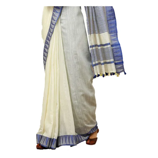 Off-White_women's_Bhagalpuri_Handloom_Kota_Silk_Temple_Border_Saree_And_Variation_Of_Colors_With_Striped_Blouse_Piece