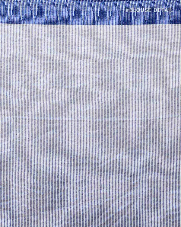 Columbian_Blue_women's_Bhagalpuri_Handloom_Kota_Silk_Temple_Border_Saree_And_Variation_Of_Colors_With_Striped_Blouse_Piece