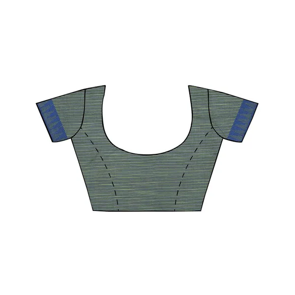 Green_women's_Bhagalpuri_Handloom_Kota_Silk_Temple_Border_Saree_And_Variation_Of_Colors_With_Striped_Blouse_Piece