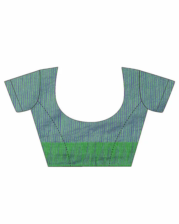 Bhagalpuri_Handloom_Kota_Silk_Temple_Border_Saree_And_Variation_Of_Colors_With_Striped_Blouse_Piece