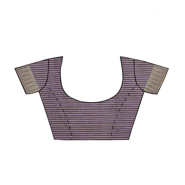 Purpureus_Purple_women's_Bhagalpuri_Handloom_Kota_Silk_Temple_Border_Saree_And_Variation_Of_Colors_With_Striped_Blouse_Piece