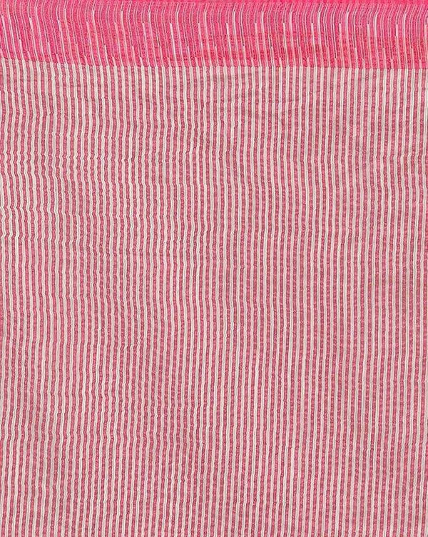 Bhagalpuri_Handloom_Kota_Silk_Temple_Border_Saree_And_Variation_Of_Colors_With_Striped_Blouse_Piece