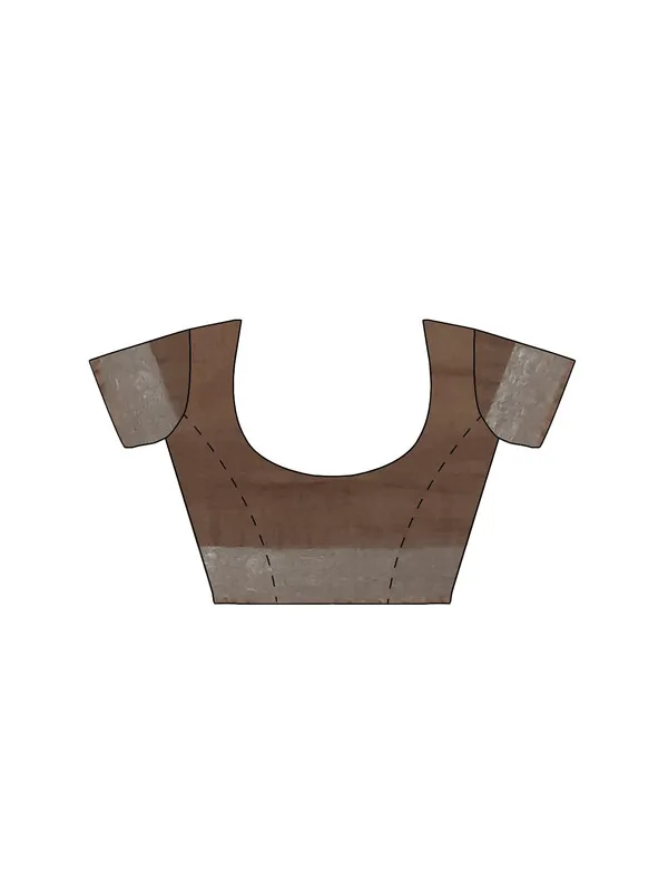 Brown_women's_Bhagalpuri_Handloom_Linen_Blend_Saree_And_Variation_Of_Colors_With_Running_Unstiched_Blouse_Piece