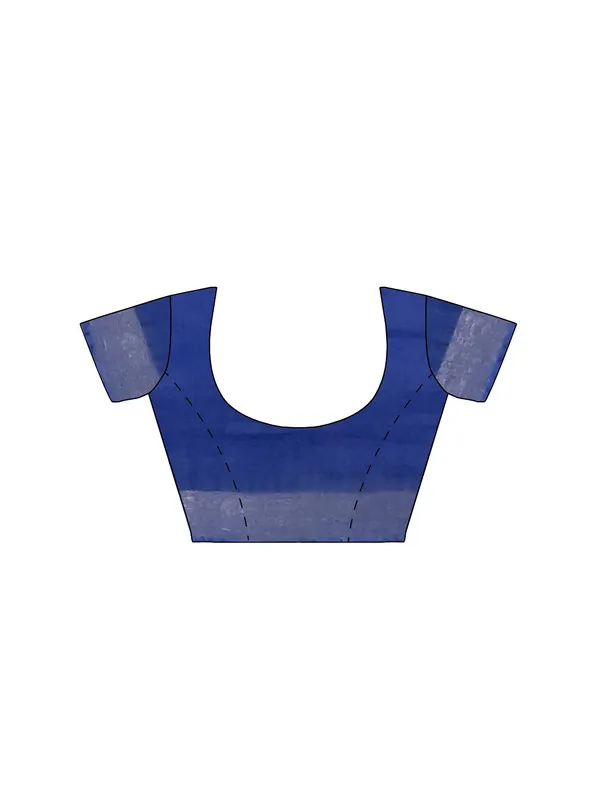 Cobalt_Blue_women's_Bhagalpuri_Handloom_Linen_Blend_Saree_And_Variation_Of_Colors_With_Running_Unstiched_Blouse_Piece