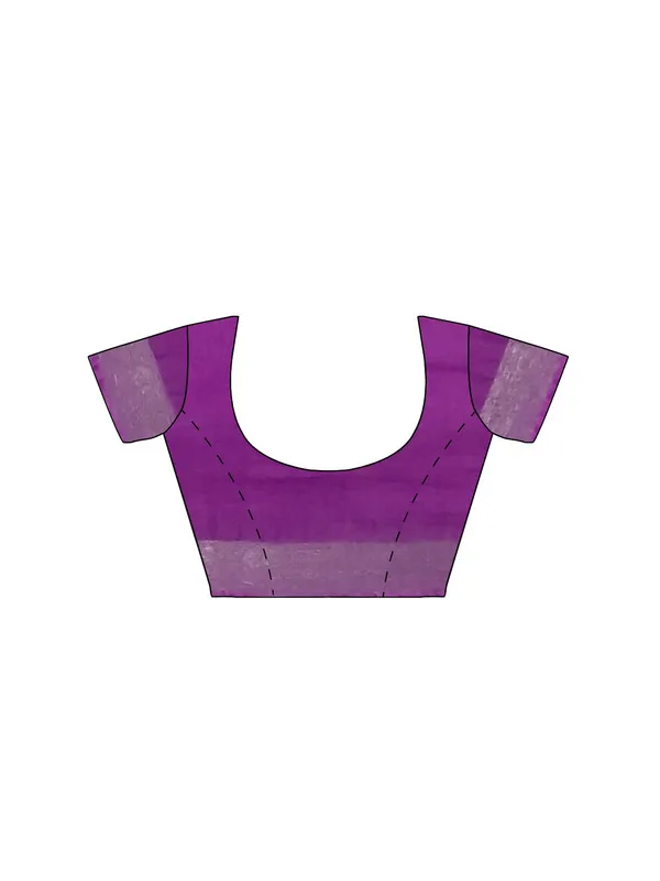 Electric_Purple_women's_Bhagalpuri_Handloom_Linen_Blend_Saree_And_Variation_Of_Colors_With_Running_Unstiched_Blouse_Piece