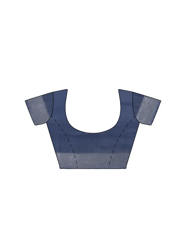 Lake_Blue_women's_Bhagalpuri_Handloom_Linen_Blend_Saree_And_Variation_Of_Colors_With_Running_Unstiched_Blouse_Piece