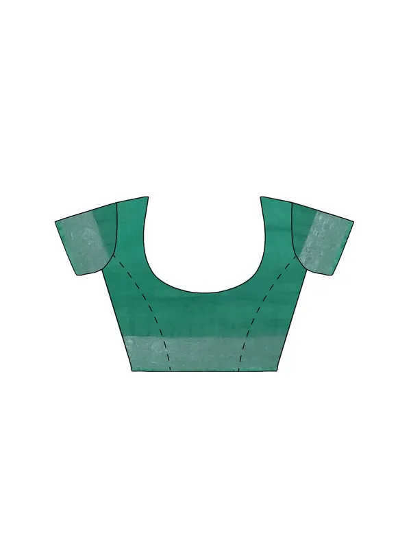 Mint_Green_women's_Bhagalpuri_Handloom_Linen_Blend_Saree_And_Variation_Of_Colors_With_Running_Unstiched_Blouse_Piece