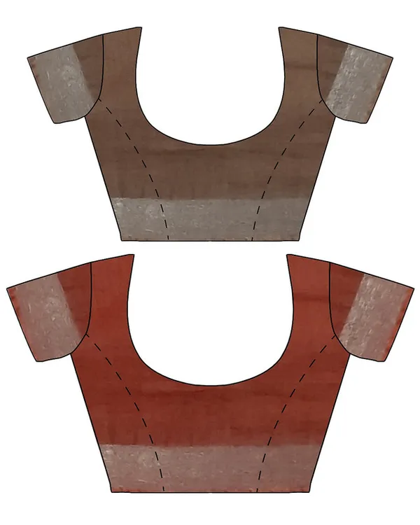 Brown_&_Sienna_Orange_women's_Bhagalpuri_Handloom_Cotton-Linen_Blend_Saree_Combo_(Pack_Of_2)_With_Running_Unstiched_Blouse_Piece