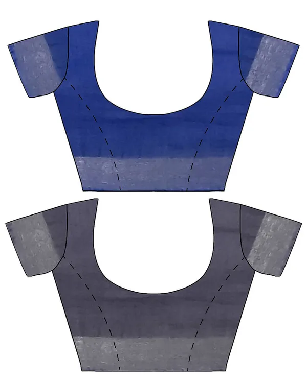 Cobalt_Blue_&_Grey_women's_Bhagalpuri_Handloom_Cotton-Linen_Blend_Saree_Combo_(Pack_Of_2)_With_Running_Unstiched_Blouse_Piece