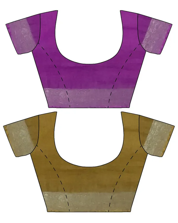 Electric_Purple_&_Olive_Green_women's_Bhagalpuri_Handloom_Cotton-Linen_Blend_Saree_Combo_(Pack_Of_2)_With_Running_Unstiched_Blouse_Piece