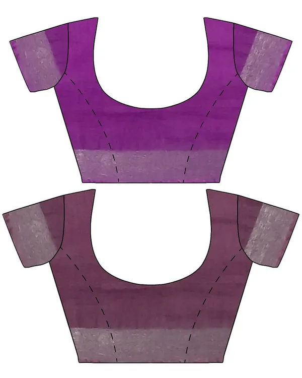 Electric_Purple_&_Quinacridone_Magenta_women's_Bhagalpuri_Handloom_Cotton-Linen_Blend_Saree_Combo_(Pack_Of_2)_With_Running_Unstiched_Blouse_Piece