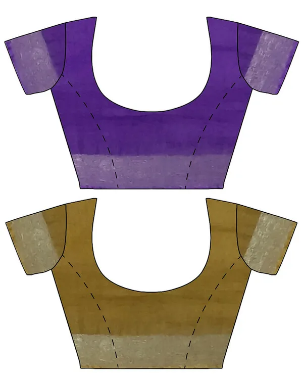 French_Violet_&_Olive_Green_women's_Bhagalpuri_Handloom_Cotton-Linen_Blend_Saree_Combo_(Pack_Of_2)_With_Running_Unstiched_Blouse_Piece
