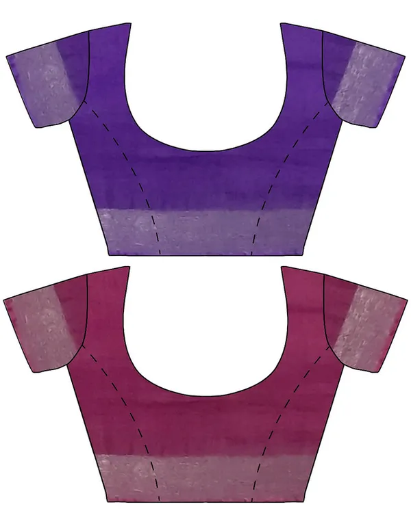 Bhagalpuri_Handloom_Cotton-Linen_Blend_Saree_Combo_(Pack_Of_2)_With_Running_Unstiched_Blouse_Piece