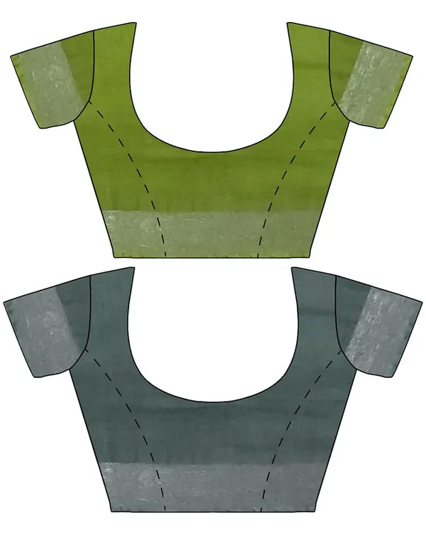 Green_&_Hookers'_Green_women's_Bhagalpuri_Handloom_Cotton-Linen_Blend_Saree_Combo_(Pack_Of_2)_With_Running_Unstiched_Blouse_Piece