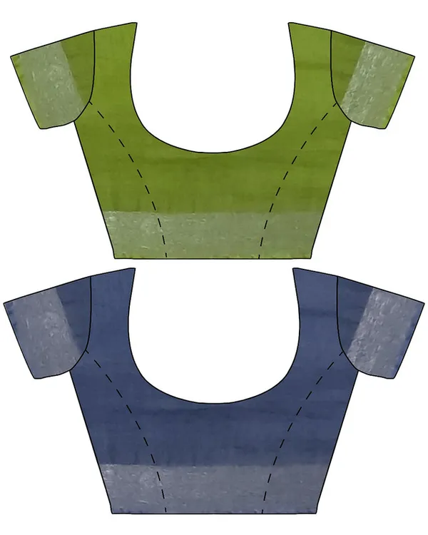Green_&_Lake_Blue_women's_Bhagalpuri_Handloom_Cotton-Linen_Blend_Saree_Combo_(Pack_Of_2)_With_Running_Unstitched_Blouse_Piece