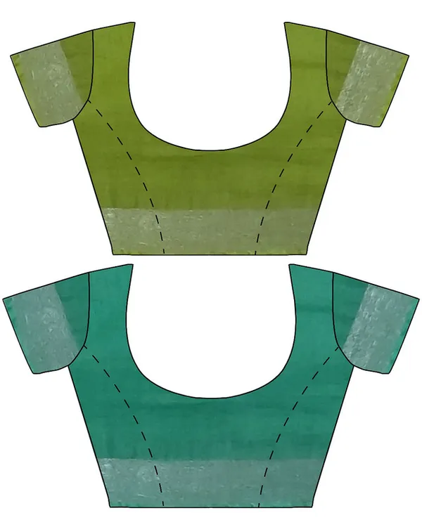Green_&_Mint_Green_women's_Bhagalpuri_Handloom_Cotton-Linen_Blend_Saree_Combo_(Pack_Of_2)_With_Running_Unstiched_Blouse_Piece