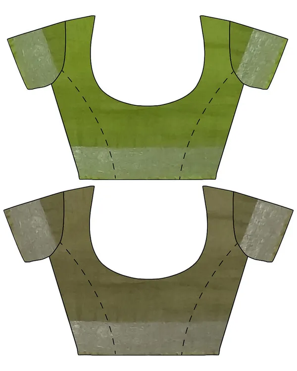 Green_&_Moss_Green_women's_Bhagalpuri_Handloom_Cotton-Linen_Blend_Saree_Combo_(Pack_Of_2)_With_Running_Unstiched_Blouse_Piece
