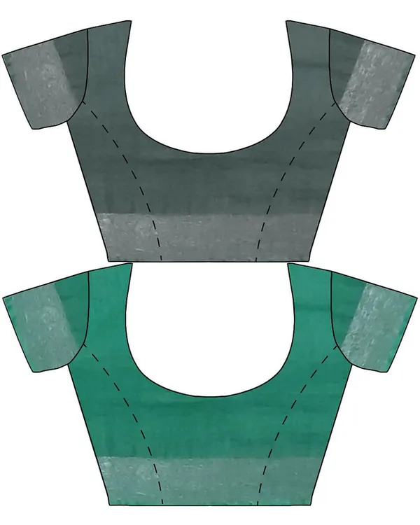 Hookers'_Green_&_Mint_Green_women's_Bhagalpuri_Handloom_Cotton-Linen_Blend_Saree_Combo_(Pack_Of_2)_With_Running_Unstiched_Blouse_Piece