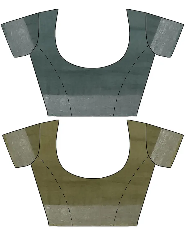 Hookers'_Green_&_Moss_Green_women's_Bhagalpuri_Handloom_Cotton-Linen_Blend_Saree_Combo_(Pack_Of_2)_With_Running_Unstiched_Blouse_Piece