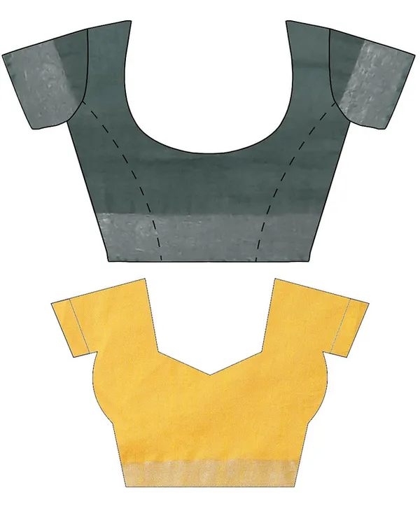 Hookers'_Green_&_Yellow_women's_Bhagalpuri_Handloom_Cotton-Linen_Blend_Saree_Combo_(Pack_Of_2)_With_Running_Unstiched_Blouse_Piece