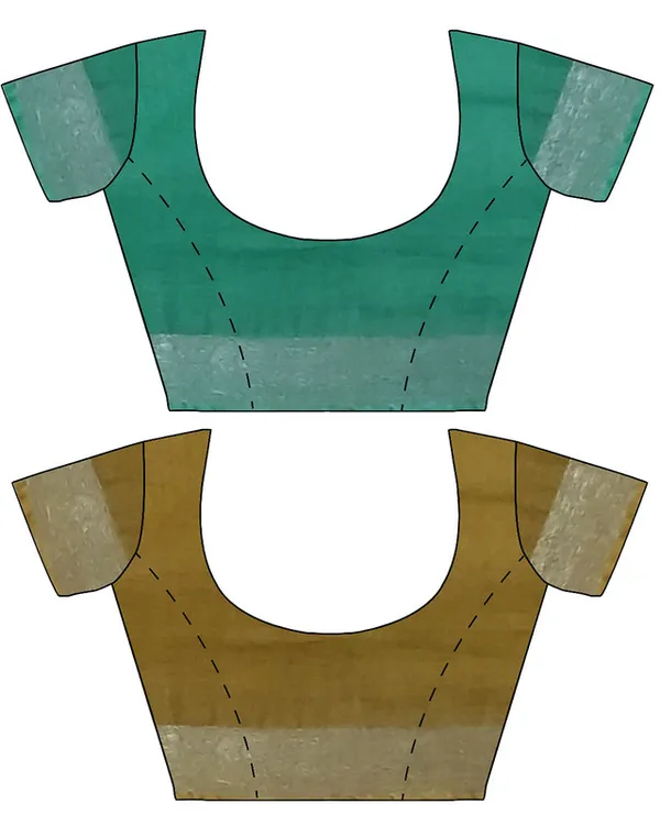 Mint_Green_&_Olive_Green_women's_Bhagalpuri_Handloom_Cotton-Linen_Blend_Saree_Combo_(Pack_Of_2)_With_Running_Unstiched_Blouse_Piece