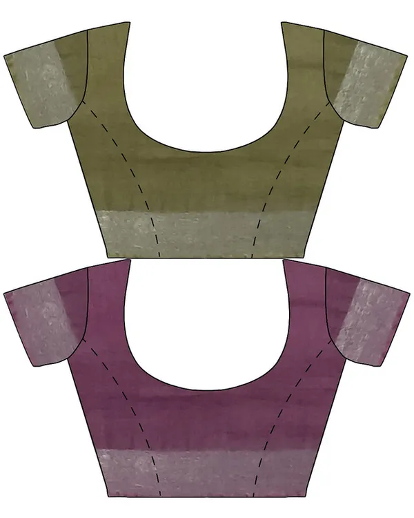 Moss_Green_&_Quinacridone_Magenta_women's_Bhagalpuri_Handloom_Cotton-Linen_Blend_Saree_Combo_(Pack_Of_2)_With_Running_Unstiched_Blouse_Piece