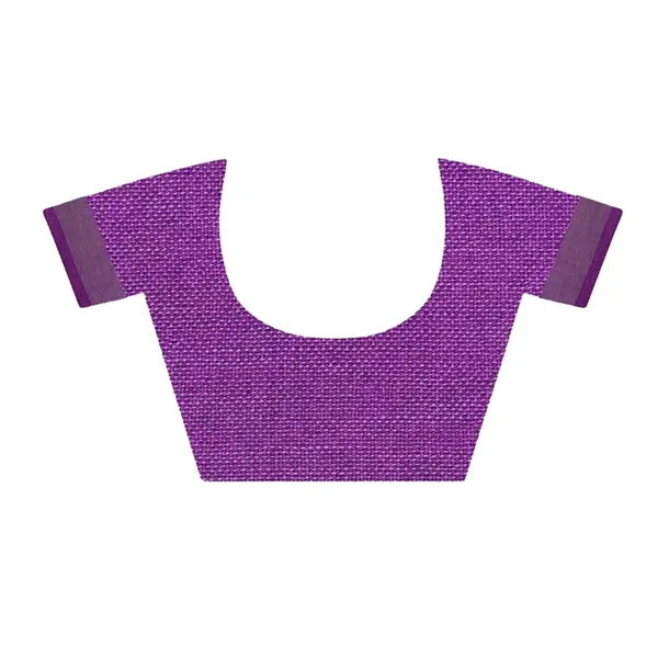 Electric_Purple_women's_Bhagalpuri_Handloom_Blend_Linen-Cotton_Saree_With_Running_Unstiched_Blouse_Piece_Free_Size_Variation_Of_Colors